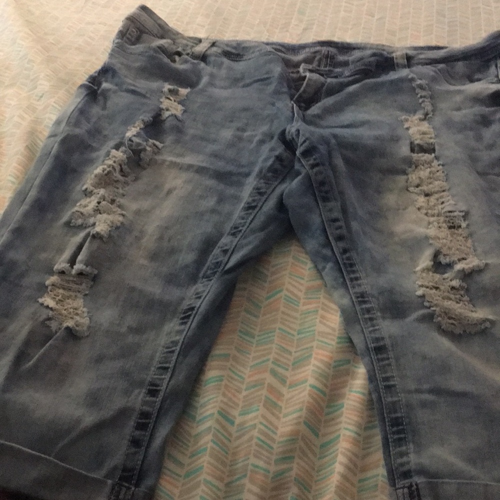 Blue Capri shorts